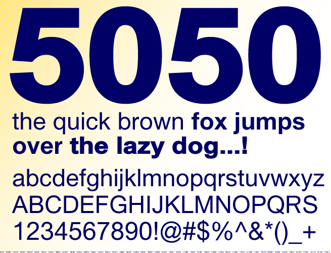 Fontfamily 5050