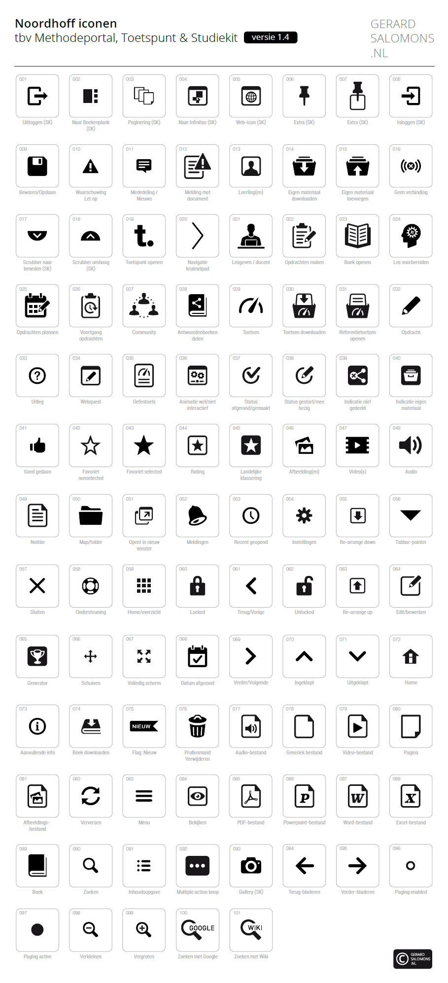 Noordhoff Webfont Iconen